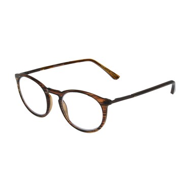 Foster Grant McKay Round Multi Focus Progressive Reading Glasses Brown