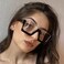 Mirkcittle Oversized Blue Light Blocking Glasses for Women Men Fashion Clear Frame Square Computer EyeglassesBlack Frame