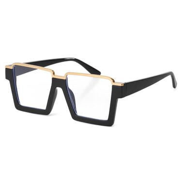 Mirkcittle Oversized Blue Light Blocking Glasses for Women Men Fashion Clear Frame Square Computer EyeglassesBlack Frame