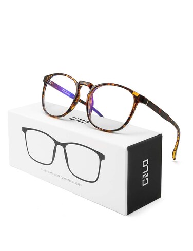 CNLO Blue Light Blocking GlassesComputer GlassesAnti Eyestrain Lightweight Frame EyeglassesMenWomen Amber
