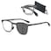 GHDBFMB Mens Folding Photochromic Progressive Reading Glasses Blue Light Blocking Metal Foldable Multifocal Readers NoLine