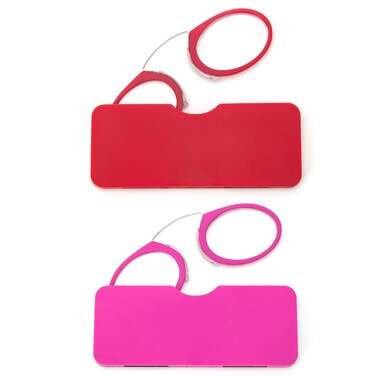 DXYXYO Armless Reading Glasses Clip on Nose 2 Pack Mini Thin Readers 20