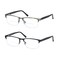Kafirlo Half Frame Bifocal Reading Glasses for Men Fashion Blue Light Blocking Computer Reader Ultralight Designer Rimless Eyewear 175