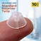 MEDca Hearing Aid Standard Receiver Tulip Domes Compatible with GN Resound Sure Fit 20Pcs Universal Invisible Tip Replacement Ear Domes for BTE PSAP Hearing Amplifiers and Open Fit Models Clear