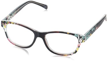 Foster Grant Sofia Vergara x Womens Linda Square Reading Glasses Berry