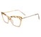 FEISEDY Crystal Cat Eye Glasses Frame Blue Light Blocking Computer Eyewear B2500