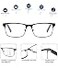 Kafirlo Progressive Multifocal Reading Glasses Men No Line Multifocus Transition Blue Light Blocking Computer Reader Multi Focus Metal Full Wide Frame Large Head Designer Magnifying Eyeglasses 100
