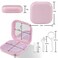 Heigoeost Retainer Case with Mirror Compatible with Invisalign Aligner Pink