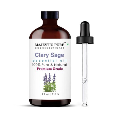 Majestic Pure Clary Sage Essential Oil for Diffuser 4 Fl Oz