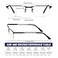 LOUOL READERS LOUOL Reading Glasses for Men Blue Light Blocking Readers Half Frame Metal Readers Spring Hinge Lightweight 3Pack 125 Strength
