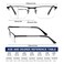 LOUOL READERS LOUOL Reading Glasses for Men Blue Light Blocking Readers Half Frame Metal Readers Spring Hinge Lightweight 3Pack 125 Strength