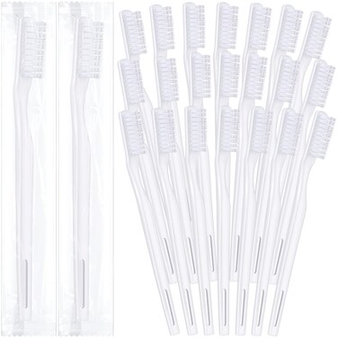 Chengu 200 Pcs Toothbrush Bulk Disposable Individually WrappedWhite