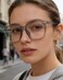 PANNER 2Pack Oversized Blue Light Blocking Glasses for Women Men Square Computer Eyeglasses Reduce EyestrainTransparent GreyApricot