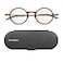 ThinOptics Unisex Adult Glasses Reading Regular Case Round Red 100 US
