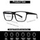 Kerecsen 5 Pack Oversized Reading Glasses Blue Light Blocking Square Large Frame Readers for Men and Women 5 Black 175 x