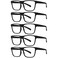 Kerecsen 5 Pack Oversized Reading Glasses Blue Light Blocking Square Large Frame Readers for Men and Women 5 Black 175 x