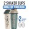 VELOMIX 2 Pack 28oz Protein Shaker Bottle for Protein Mixes BlueBeige