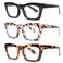 REAVEE 3 Pack Reading Glasses for Women Blue Light Blocking Computer Fashion Readers with Spring Hinge and Glasses Pouch 00