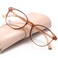 miyya Blue Light Blocking Glasses with Protective Case Round Transparent Frames for Comfort Eye Strain Relief