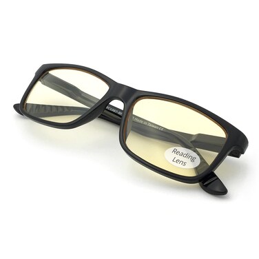 JS JS Blue Light Reading Glasses Haka Rectangle Black Frame 10