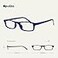 OPULIZE TED Reading Glasses for Women Men Lightweight Narrow Rectangular Matt Frame with Spring Hinges Navy Blue 200 Pack of 2