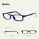OPULIZE TED Reading Glasses for Women Men Lightweight Narrow Rectangular Matt Frame with Spring Hinges Navy Blue 200 Pack of 2