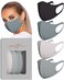 VIRTUE CODE Second Skin Cloth Face Mask Pack with Adjustable Ear Loops 4 Buttery Soft Masks Washable Fabric Greys Face Mask Reusable Stretchy Comfortable Fresh Facemask