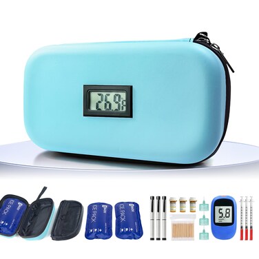 Gosemai Insulin Cooler Travel Case TSA Approved 2180g Ice PackTemp Display