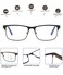 Kafirlo Progressive Multifocal Reading Glasses Men No Line Multifocus Transition Blue Light Blocking Computer Reader Multi Focus Metal Full Wide Frame Spring Hinge Designer Magnifying Eyeglasses 175