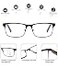 Kafirlo Progressive Multifocal Reading Glasses Men No Line Multifocus Transition Blue Light Blocking Computer Reader Multi Focus Metal Full Wide Frame Spring Hinge Designer Magnifying Eyeglasses 250