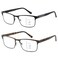 Kafirlo Progressive Multifocal Reading Glasses Men No Line Multifocus Transition Blue Light Blocking Computer Reader Multi Focus Metal Full Wide Frame Spring Hinge Designer Magnifying Eyeglasses 250
