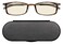 ThinOptics Milano Aluminum Case Frontpage Brooklyn Rectangular Reading Glasses Tortoise Frames Silver Case 250
