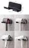 SUPTEC 2Pack Universal Hair Dryer Holder Self Adhesive Wall Mount Black