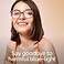 miyya Blue Light Blocking Glasses with Protective Case Round Transparent Frames for Comfort Eye Strain Relief