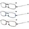 OWTXIS Folding Reading Glasses BlackBlueBrown 150