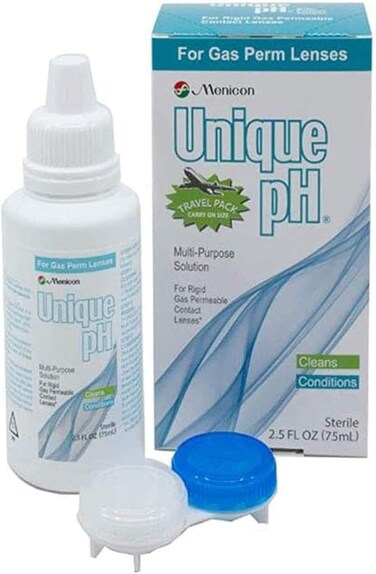 Menicon Unique pH Travel Pack Multipurpose Contact Solution for RGP Lens 25 fl oz