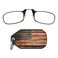 ThinOptics Keychain Readers Rectangular Reading Glasses Printed Flag CaseBlack Frames 44 mm 15