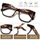 LOUOL READERS LOUOL Reading Glasses For Women Oversized Readers Blue Light Blocking With Spring Hinges 3 Pack 10