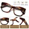 LOUOL READERS LOUOL Reading Glasses For Women Oversized Readers Blue Light Blocking With Spring Hinges 3 Pack 10