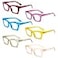REAVEE 6 Pack Reading Glasses for Women Men Blue Light Blocking Cute Square Computer Readers Spring Hinge 175
