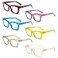 REAVEE 6 Pack Reading Glasses for Women Men Blue Light Blocking Cute Square Computer Readers Spring Hinge 00