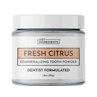 JUST INGREDIENTS Remineralizing Tooth Powder Citrus FluorideFree 1 oz