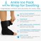 Vive Arctic Flex Ankle Ice Pack Wrap for Swelling Adjustable Hot Cold