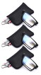 GOOSEN 3Pack Reading Glasses for Women Men Keychain Bags Compact Folding Readers Clear Lens Blue Light Glasses With Spring Hinge Black 25 x
