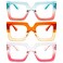 REAVEE 3 Pack Oversized Reading Glasses for Women Large Frame Extra Wide Blue Light Blocking Readers Stylish Square Thick Eyewear 175