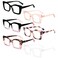 REAVEE 6 Pack Oversized Square Reading Glasses for Women Blue Light Blocking Large Frame Computer Designer Fashion Readers Spring Hinge with Leather Case175