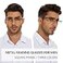 NaNaKo 3 Pack Reading Glasses for Men Lightweight Blue Light Blocking Metal Frame Mens Readers C1200