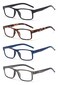 Colloddiss 4Pack Reading Glasses for Men Women Spring Hinge Readers Glasses Blue Light Blocking Eyeglasses SR20523 Black Blue Gray BrownTortoise 175 x