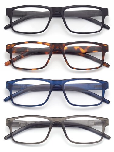 Colloddiss 4Pack Reading Glasses for Men Women Spring Hinge Readers Glasses Blue Light Blocking Eyeglasses SR20523 Black Blue Gray BrownTortoise 175 x