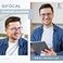 EASY READ 2 Pairs TR90 Bifocal Reading Glasses for MenRectangular Sport Blue Light Blocking Readers with Spring HingeMagnification 175BlackBlue